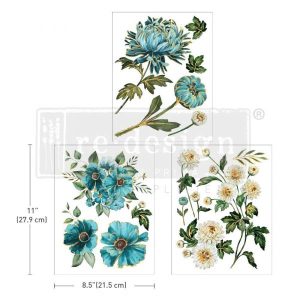 Decor Transfer| Redesign with Prima| Gilded Floral (3 hojas)