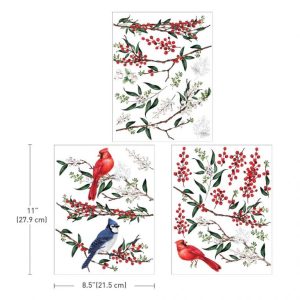 Decor Transfer| Redesign with Prima| Winterberry (3 hojas)