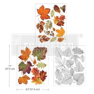 Decor Transfer| Redesign with Prima| Magical Crunchy Leaves Forever (3 hojas)