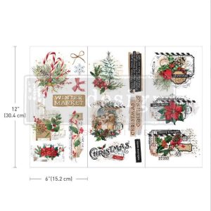Decor Transfer| Redesign with Prima| Christmas Tag (3 hojas)