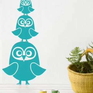 Adhesivo de pared 3 buhos