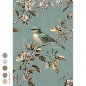 Papel Decoupage de fibra| Redesign with Prima| Blue Song A1