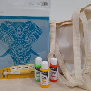 Kit de estarcido sobre tote bag
